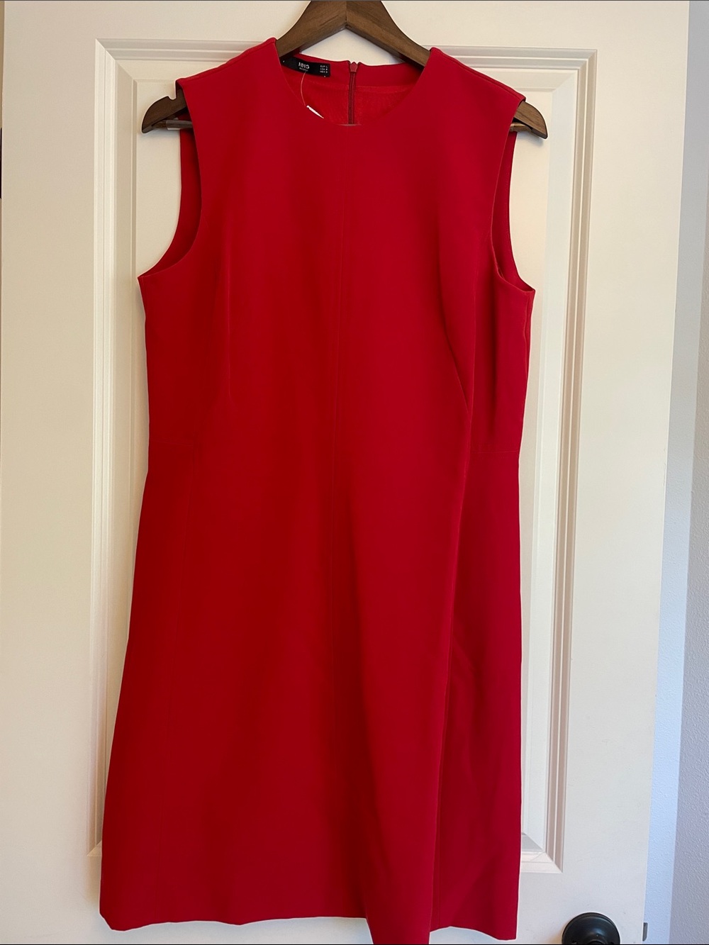 Mango Red Sleeveless Shift Sheath Dress